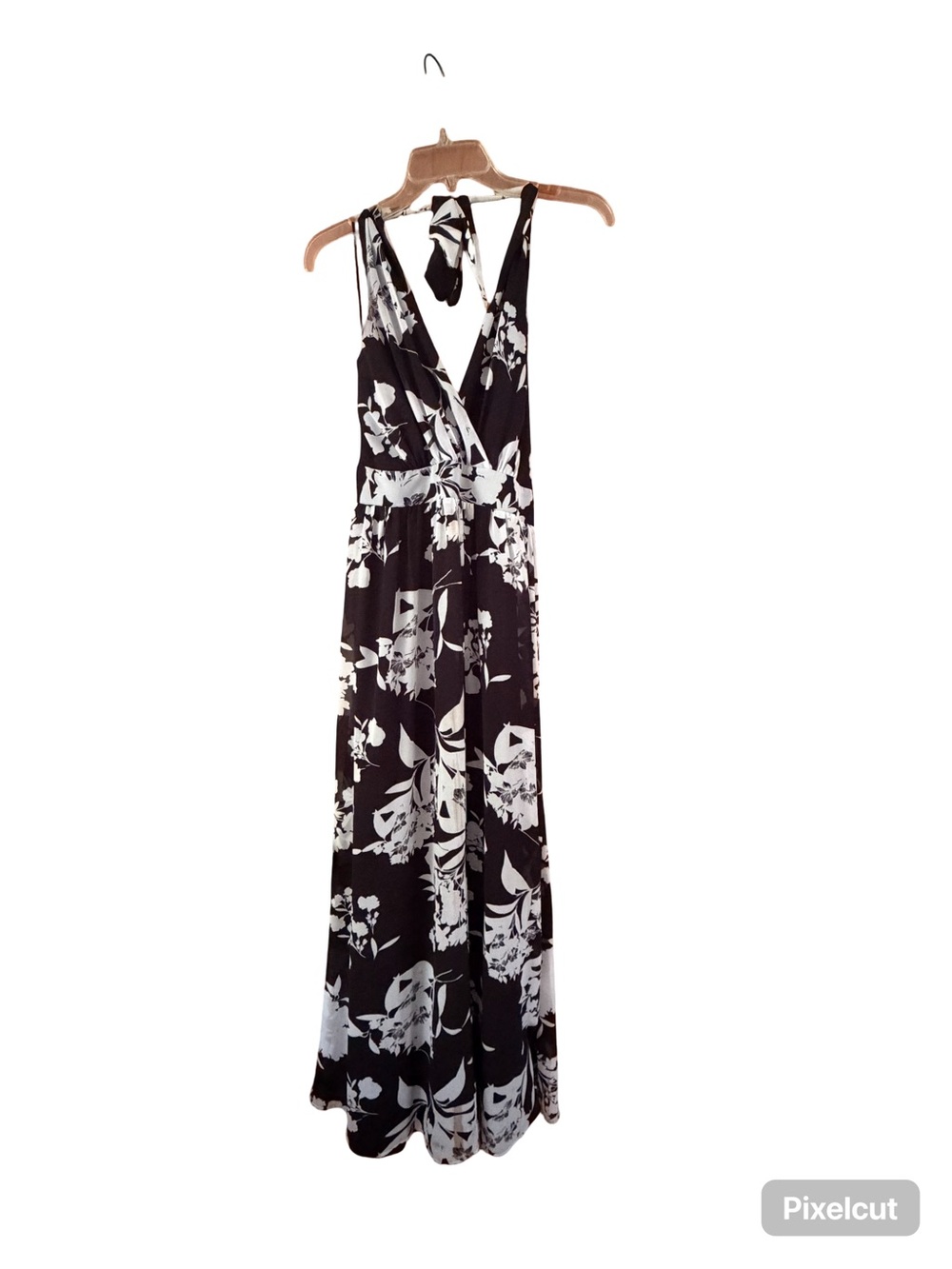 Express Black & White Floral Maxi Dress